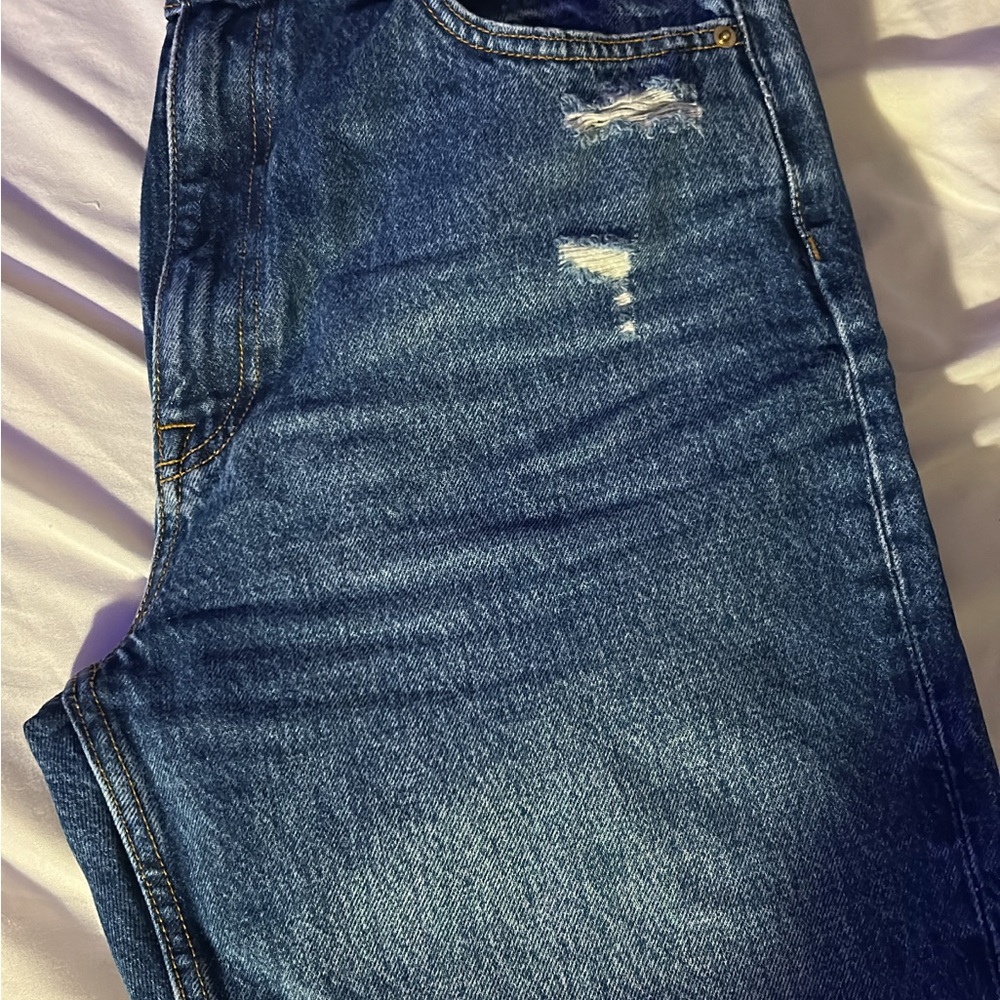 Zara Women's Blue Boyfriend Jeans